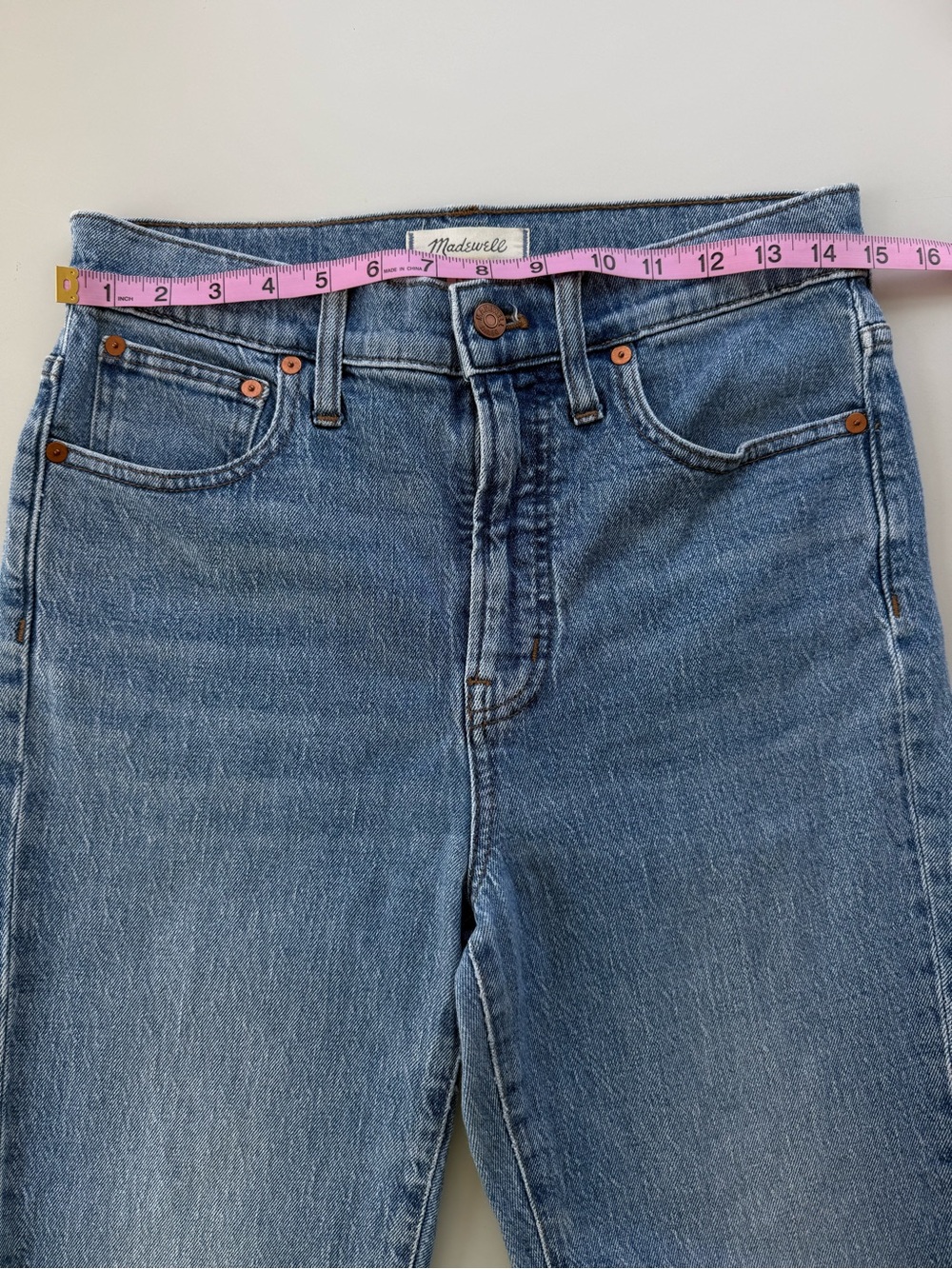 Madewell Perfect Vintage Crop Jeans Blue Wash 27 - Picture 7 of 13